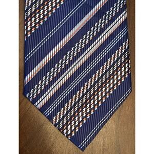 Slny Blue Orange Hand Made 100% Microfiber Men’s Neck Tie Made In China